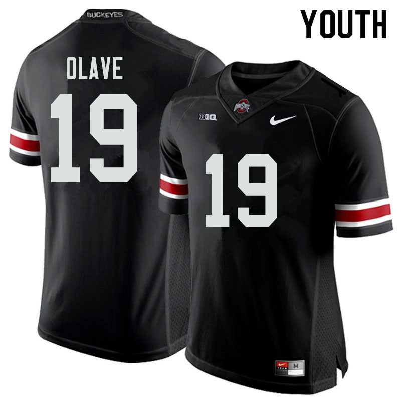 Youth #19 Chris Olave Ohio State Buckeyes College Football Jerseys Sale-Black